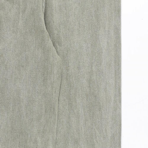 Boohoo Womens Green Cotton Skinny Jeans Size 10 Regular Zip