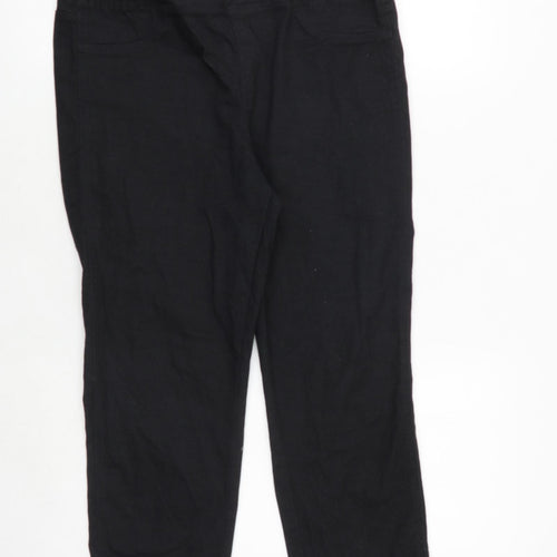 Uniqlo Womens Black Polyester Trousers Size 32 in Regular
