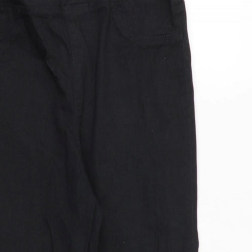 Uniqlo Womens Black Polyester Trousers Size 32 in Regular