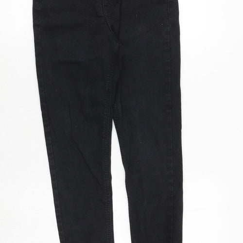 Topshop Womens Black Cotton Skinny Jeans Size 26 in Regular Zip