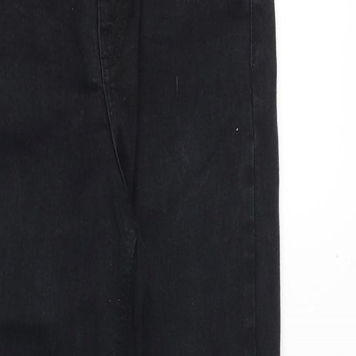 Topshop Womens Black Cotton Skinny Jeans Size 26 in Regular Zip