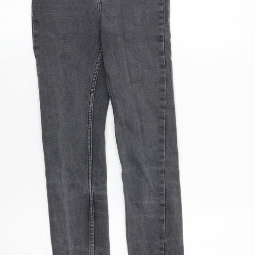 New Look Womens Grey Cotton Skinny Jeans Size 6 Regular Zip