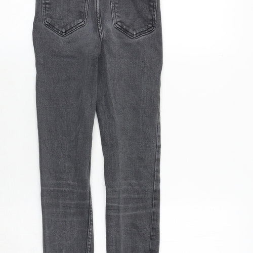 New Look Womens Grey Cotton Skinny Jeans Size 6 Regular Zip