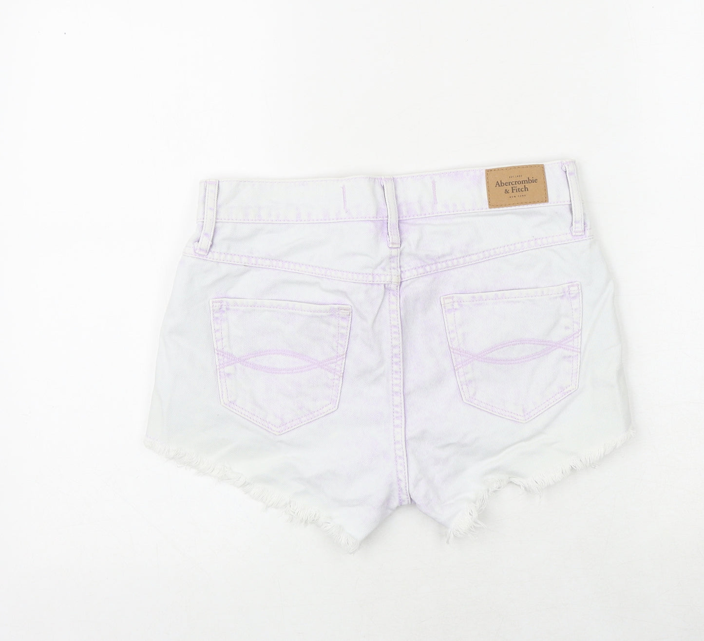Abercrombie & Fitch Womens Purple 100% Cotton Cut-Off Shorts Size 25 in Regular Zip