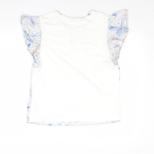 Per Una Womens Multicoloured Floral Polyester Basic Blouse Size 12 Round Neck