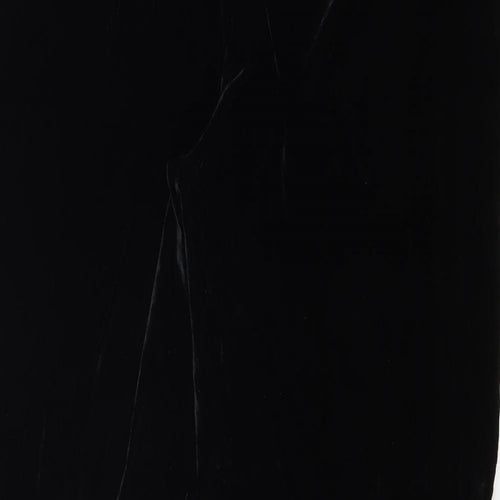 Zara Womens Black Polyester Trousers Size S Regular Zip
