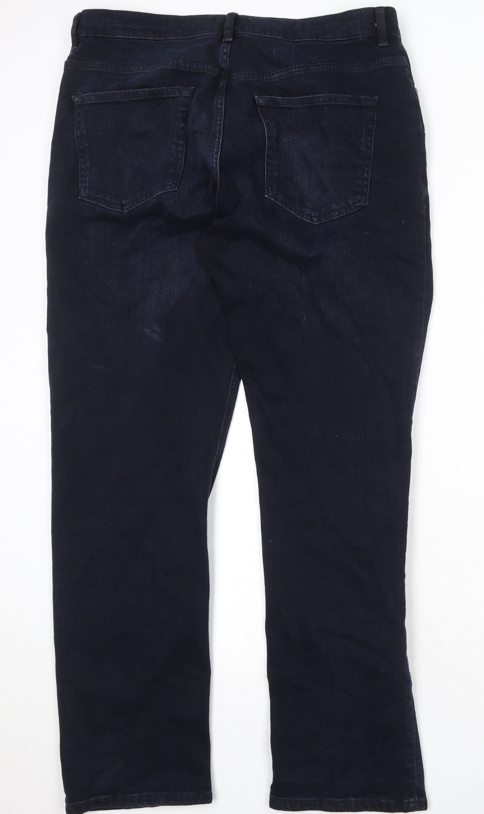 NEXT Mens Blue Cotton Straight Jeans Size 34 in Regular Zip