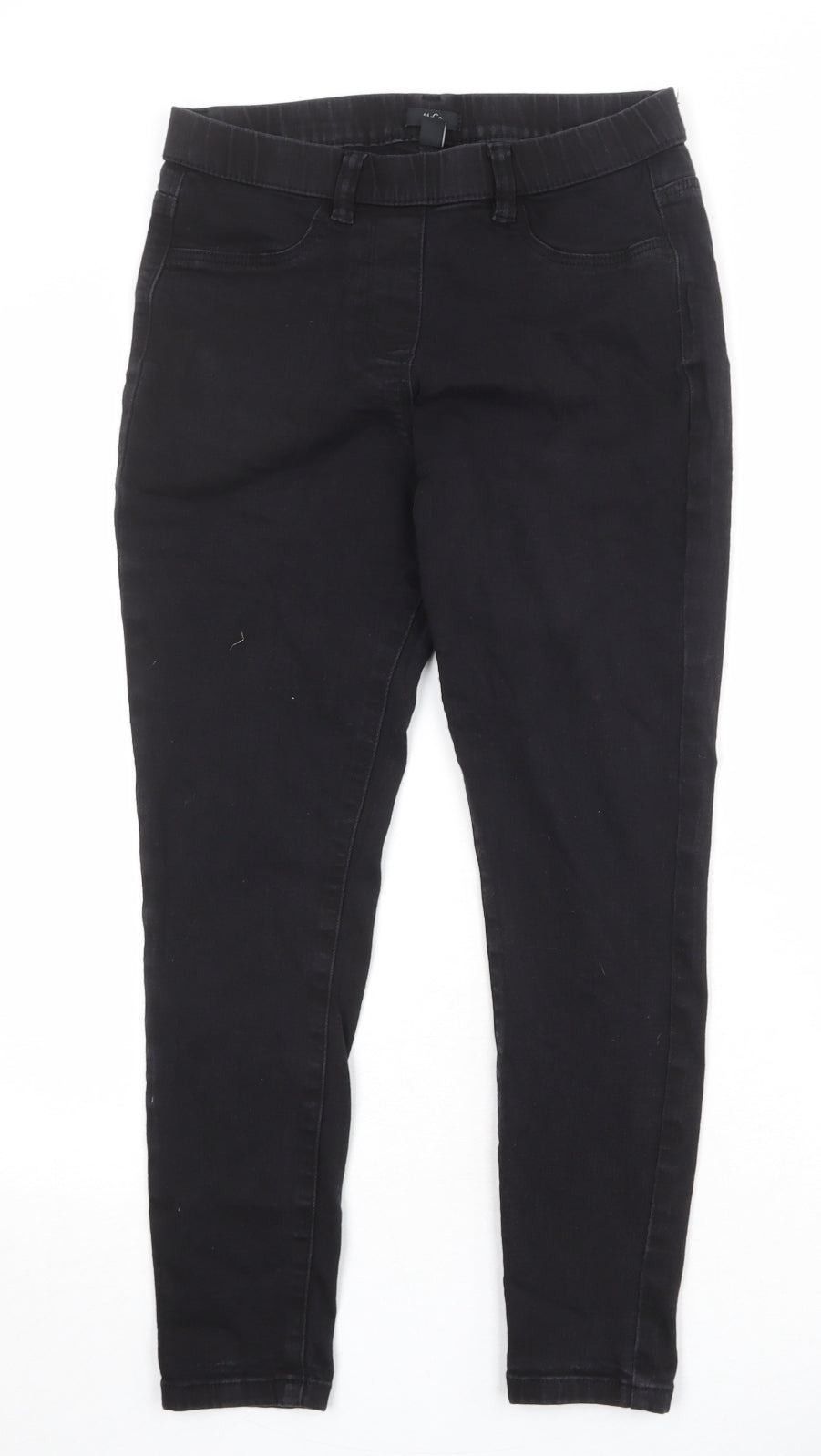 M&Co Womens Black Cotton Jegging Jeans Size 10 Regular