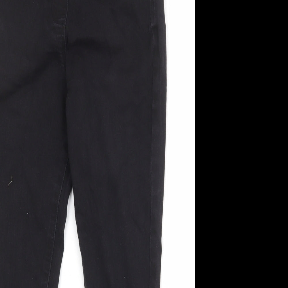 M&Co Womens Black Cotton Jegging Jeans Size 10 Regular