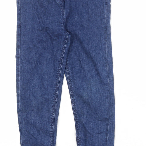 M&Co Boys Blue Cotton Tapered Jeans Size 7-8 Years Regular Pullover