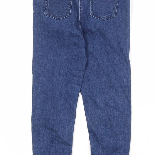 M&Co Boys Blue Cotton Tapered Jeans Size 7-8 Years Regular Pullover