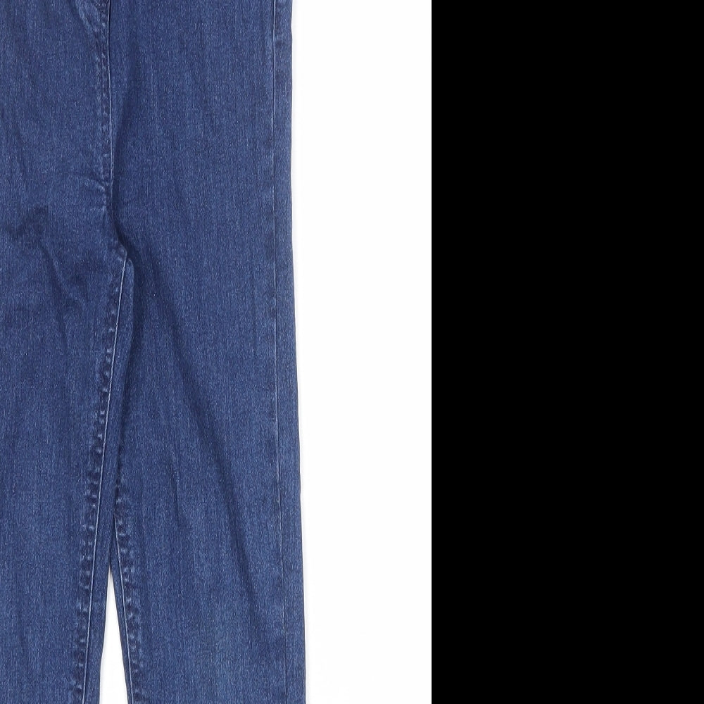 M&Co Boys Blue Cotton Tapered Jeans Size 7-8 Years Regular Pullover