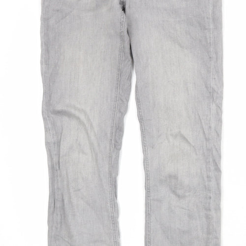 ORSAY Womens Grey Cotton Straight Jeans Size 24 in Regular Zip