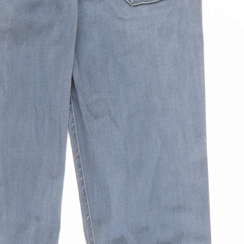 JACK & JONES Mens Blue Cotton Straight Jeans Size 34 in Regular Zip