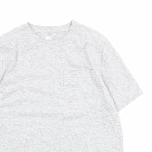 Very Boys Grey 100% Cotton Pullover T-Shirt Size 14 Years Crew Neck Pullover