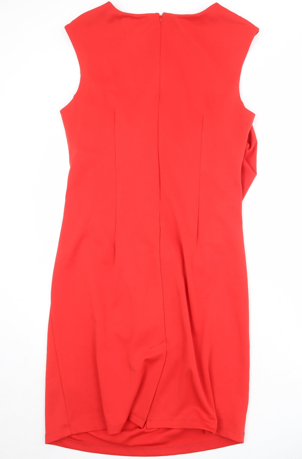 Together Womens Red Polyester Shift Size 20 Round Neck Zip