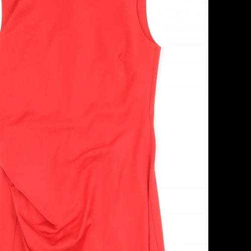 Together Womens Red Polyester Shift Size 20 Round Neck Zip