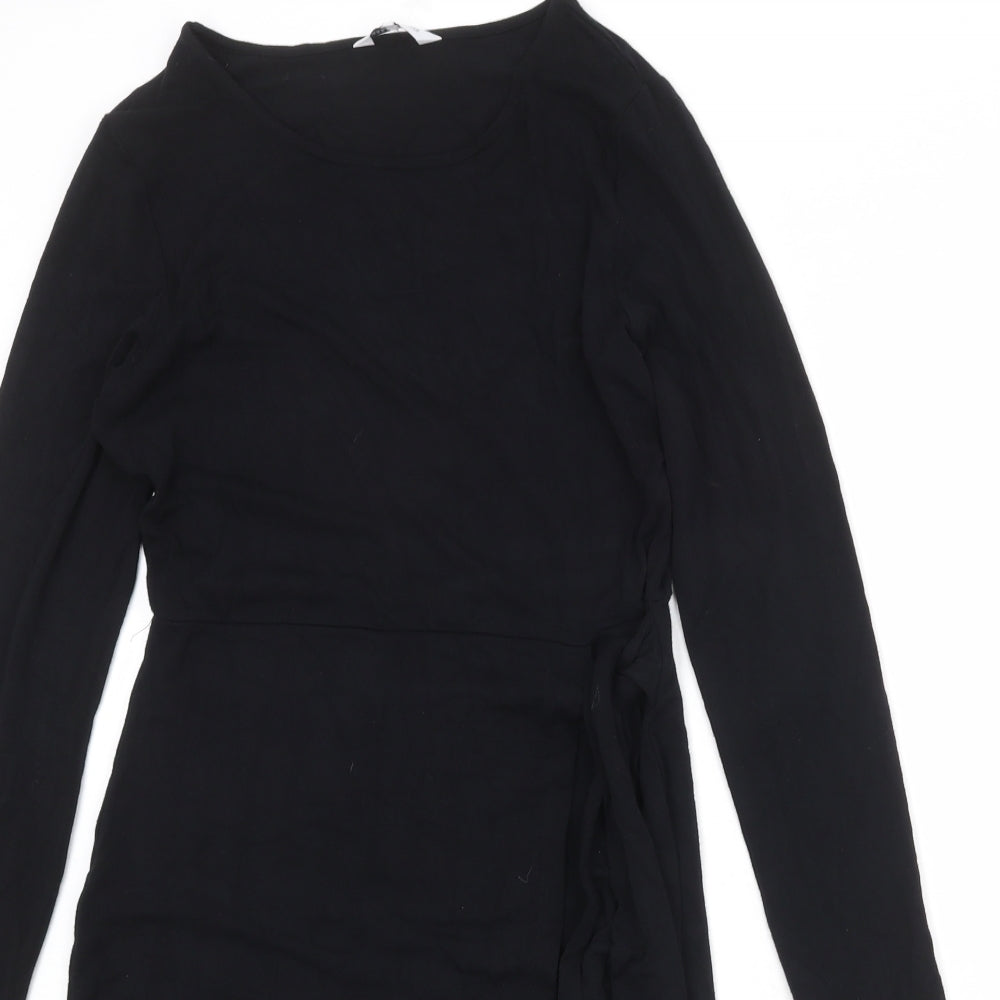 Great Plains Womens Black Viscose A-Line Size S Round Neck Pullover