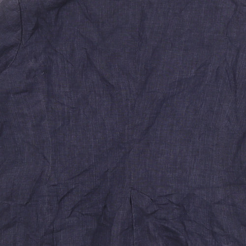 Zara Womens Blue Polyester Jacket Blazer Size XL
