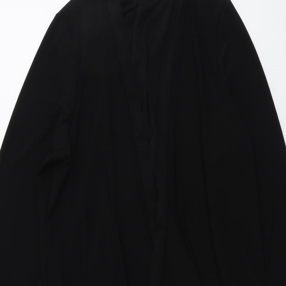 Nina Leonard Womens Black Overcoat Coat Size XL