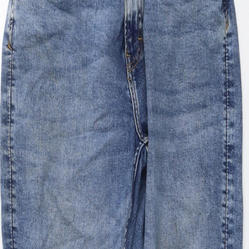 H&M Boys Blue Cotton Straight Jeans Size 13-14 Years Regular Button