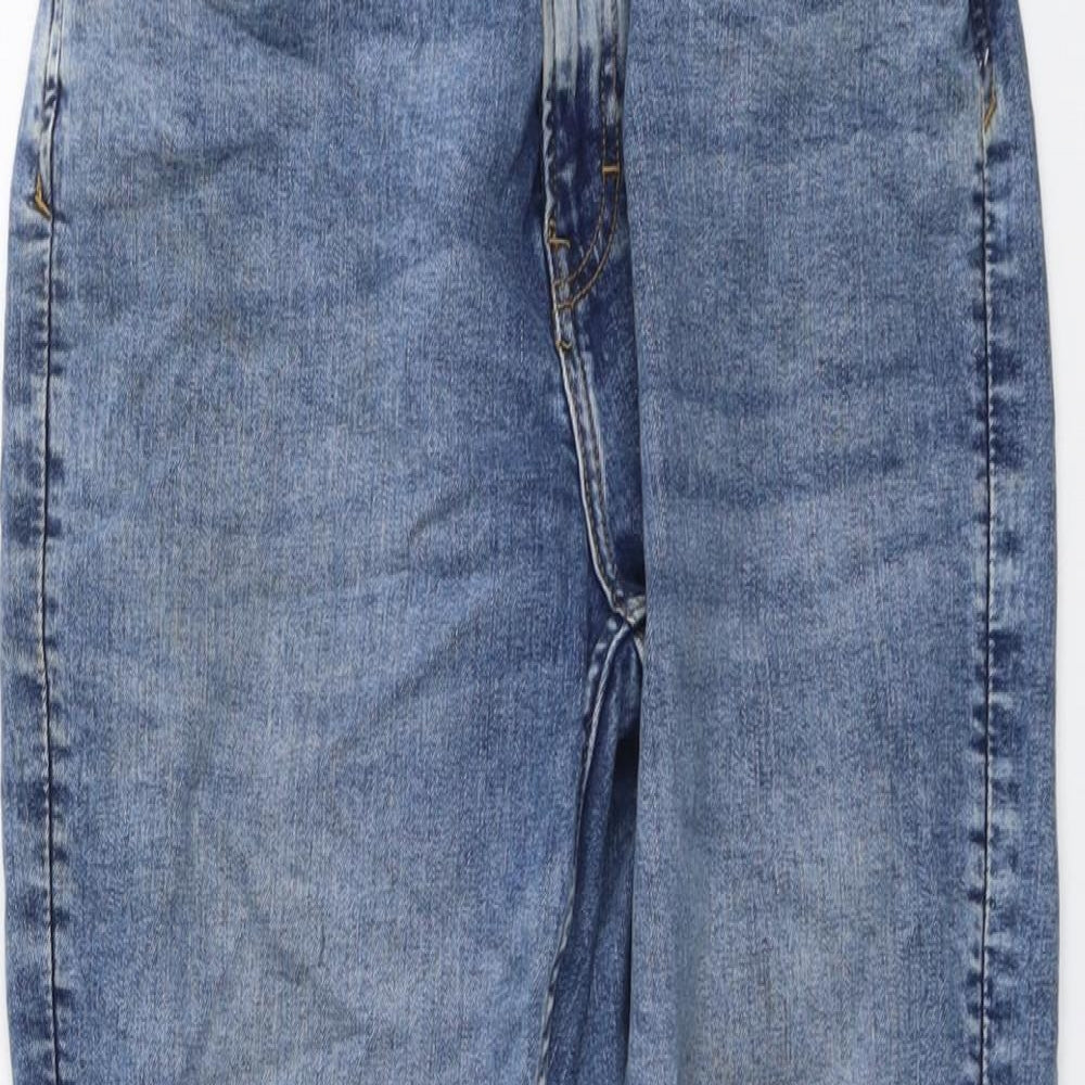 H&M Boys Blue Cotton Straight Jeans Size 13-14 Years Regular Button