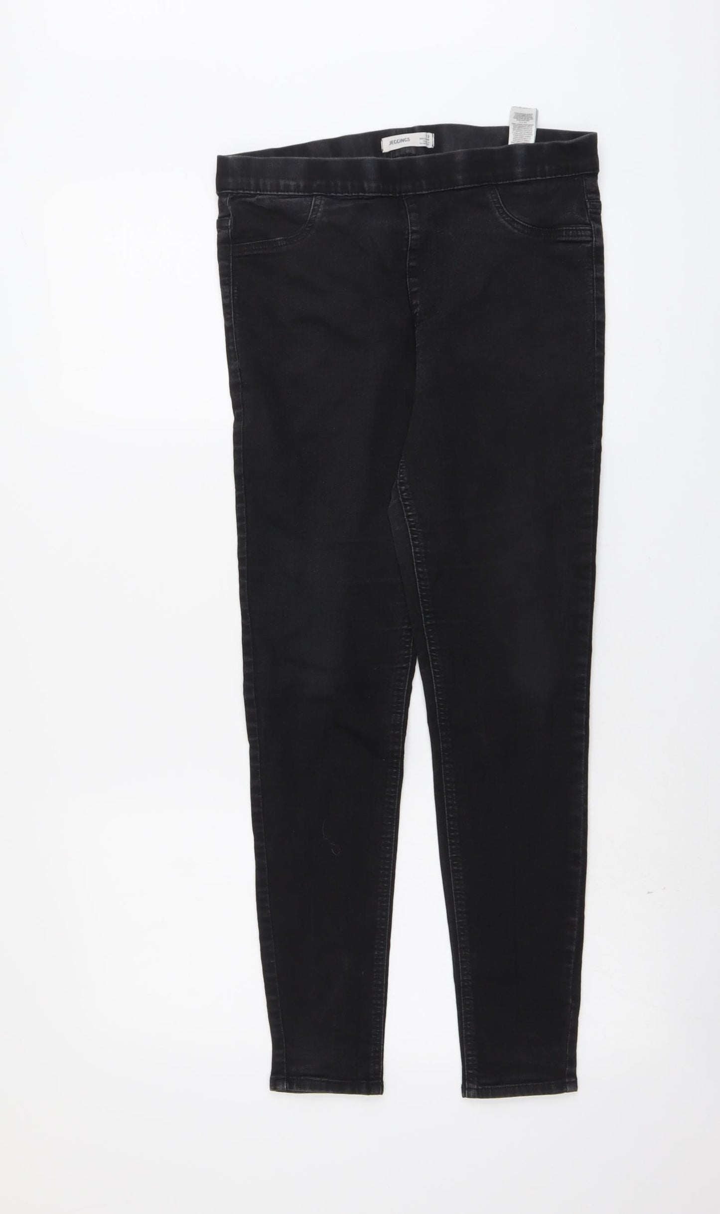 Marks and Spencer Womens Black Cotton Jegging Jeans Size 12 L27 in Regular