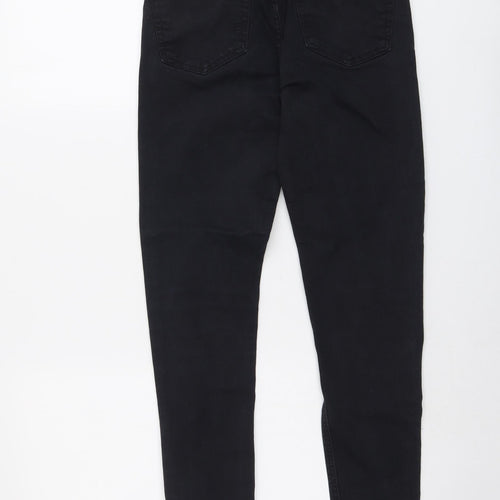 Topshop Womens Blue Cotton Skinny Jeans Size 28 in L27 in Regular Button