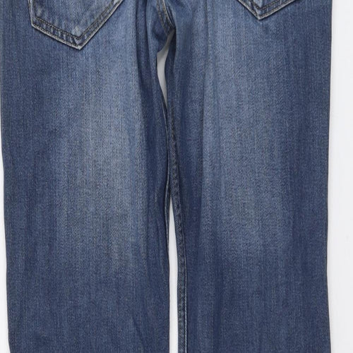 Crosshatch Mens Blue Cotton Straight Jeans Size 32 in L31 in Regular Button