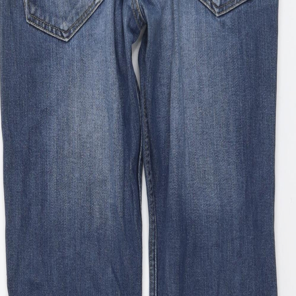 Crosshatch Mens Blue Cotton Straight Jeans Size 32 in L31 in Regular Button