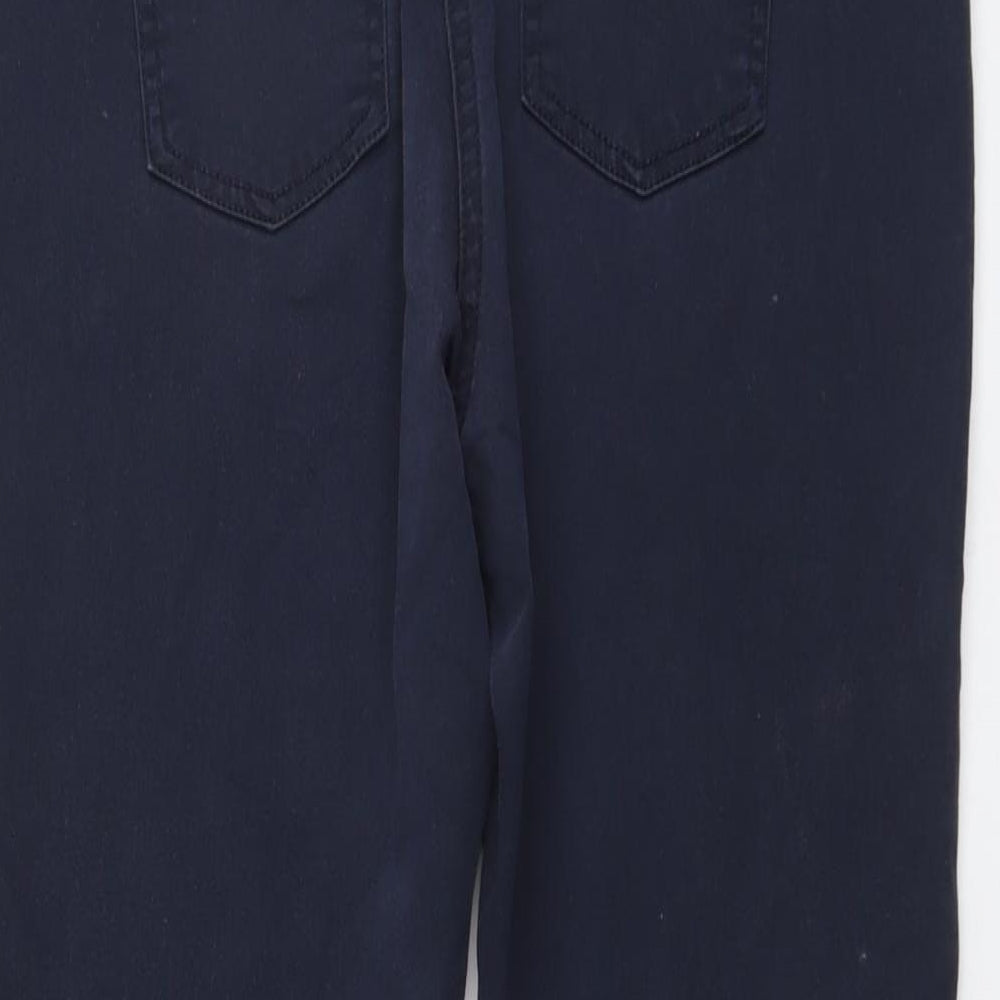 NEXT Womens Beige Cotton Skinny Jeans Size 14 L27 in Regular Button