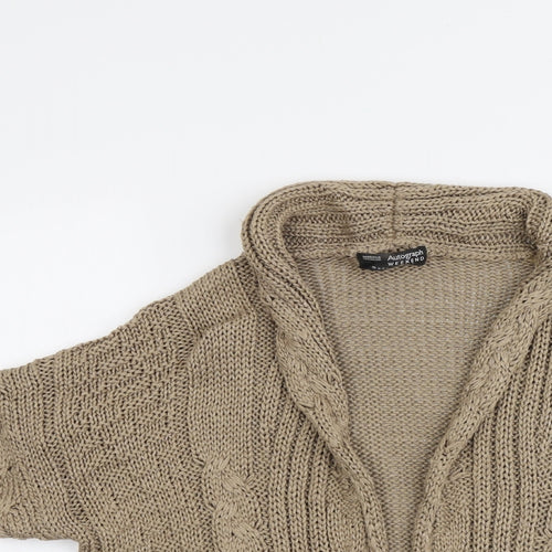 Marks and Spencer Womens Beige V-Neck Acrylic Cardigan Jumper Size 8