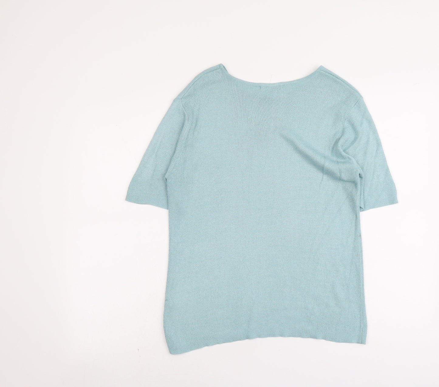 Berkertex Womens Blue Round Neck Acrylic Pullover Jumper Size 14