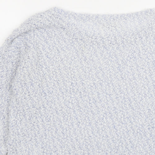 New Look Womens Blue Round Neck Polyester Pullover Jumper Size 10