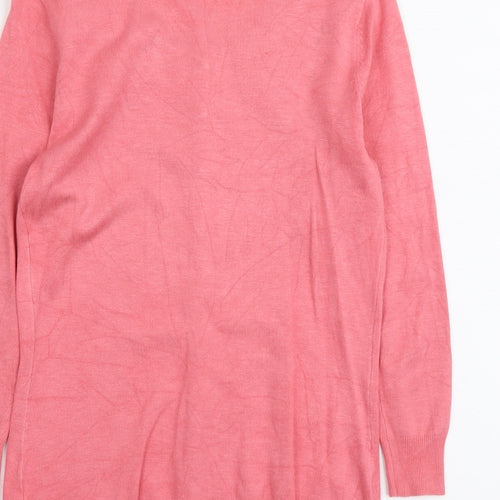 Mohito Womens Pink Round Neck Polyester Cardigan Jumper Size XS