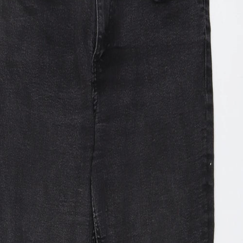 Marks and Spencer Womens Black Cotton Skinny Jeans Size 12 L28 in Regular Button
