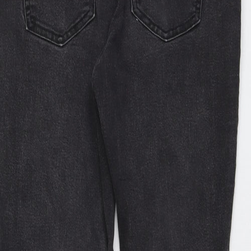 Marks and Spencer Womens Black Cotton Skinny Jeans Size 12 L28 in Regular Button