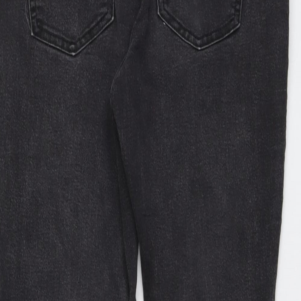 Marks and Spencer Womens Black Cotton Skinny Jeans Size 12 L28 in Regular Button