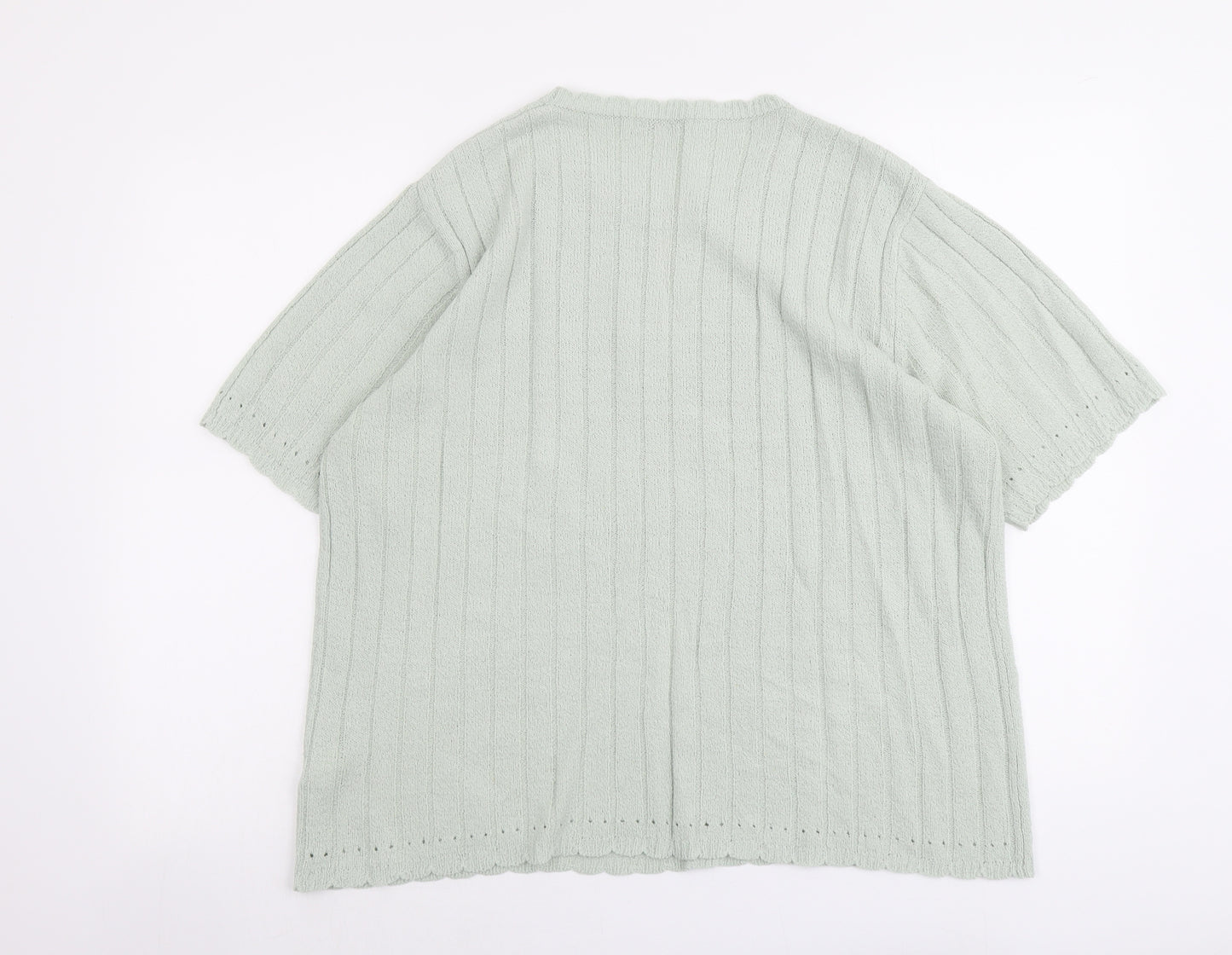 Berkertex Womens Green Round Neck Acrylic Pullover Jumper Size 18