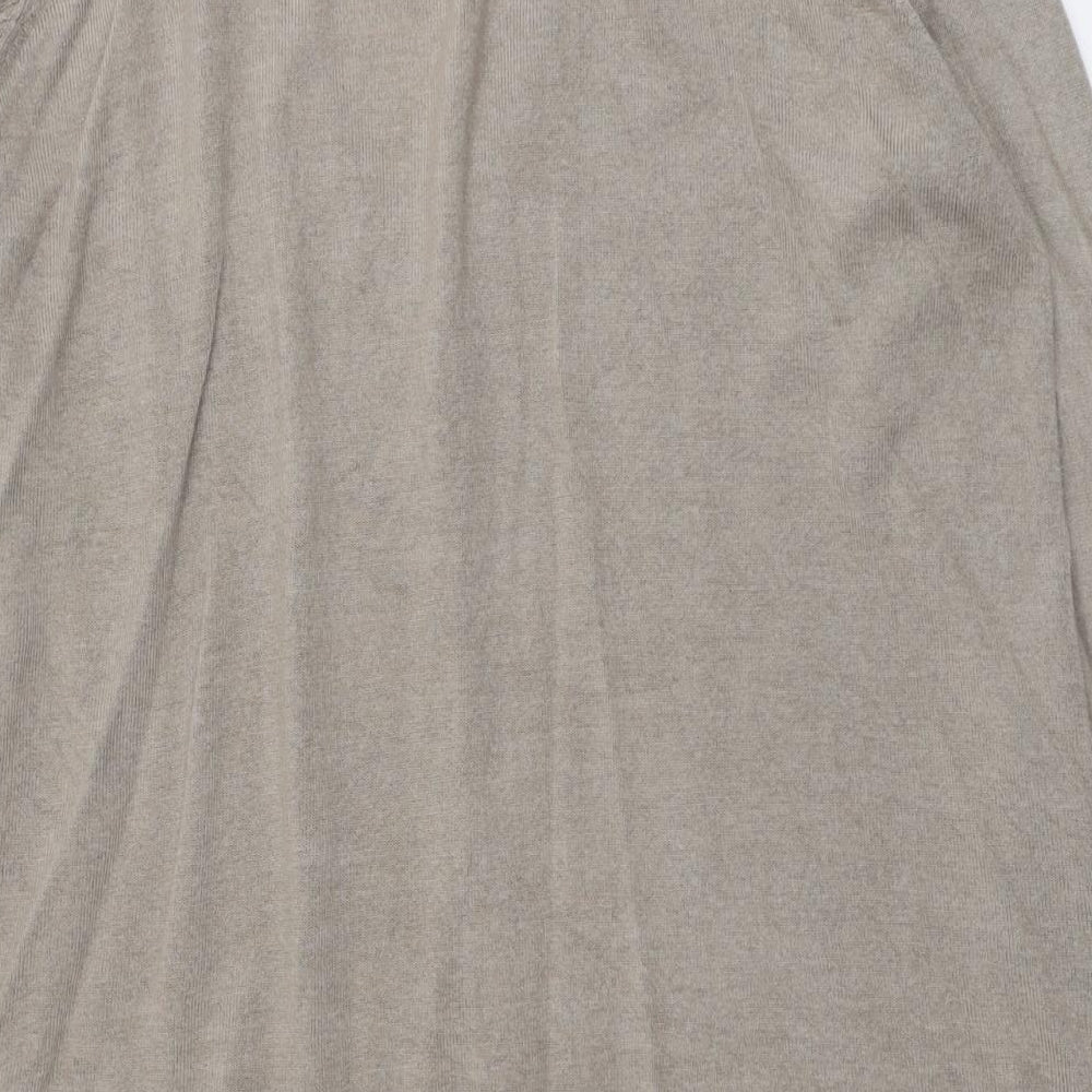 Julipa Womens Beige V-Neck Acrylic Cardigan Jumper Size 20