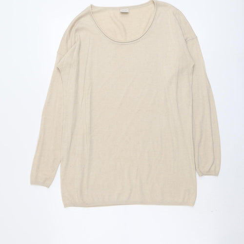 Esprit Womens Beige Round Neck Acrylic Pullover Jumper Size S