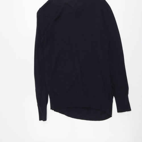 H&M Womens Blue Round Neck Polyester Pullover Jumper Size S