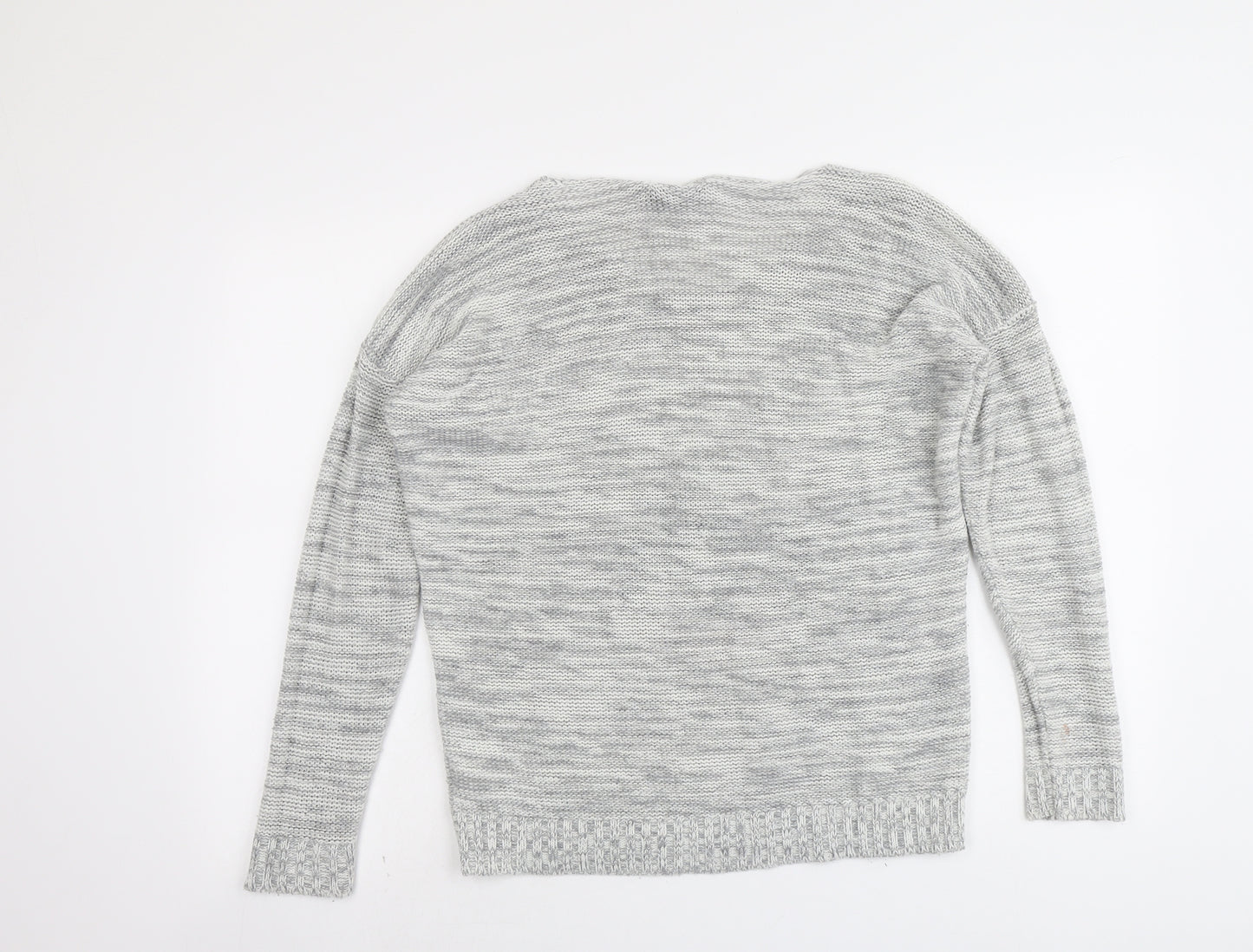 Internacionale Womens Grey Round Neck Acrylic Pullover Jumper Size M - Rabbit