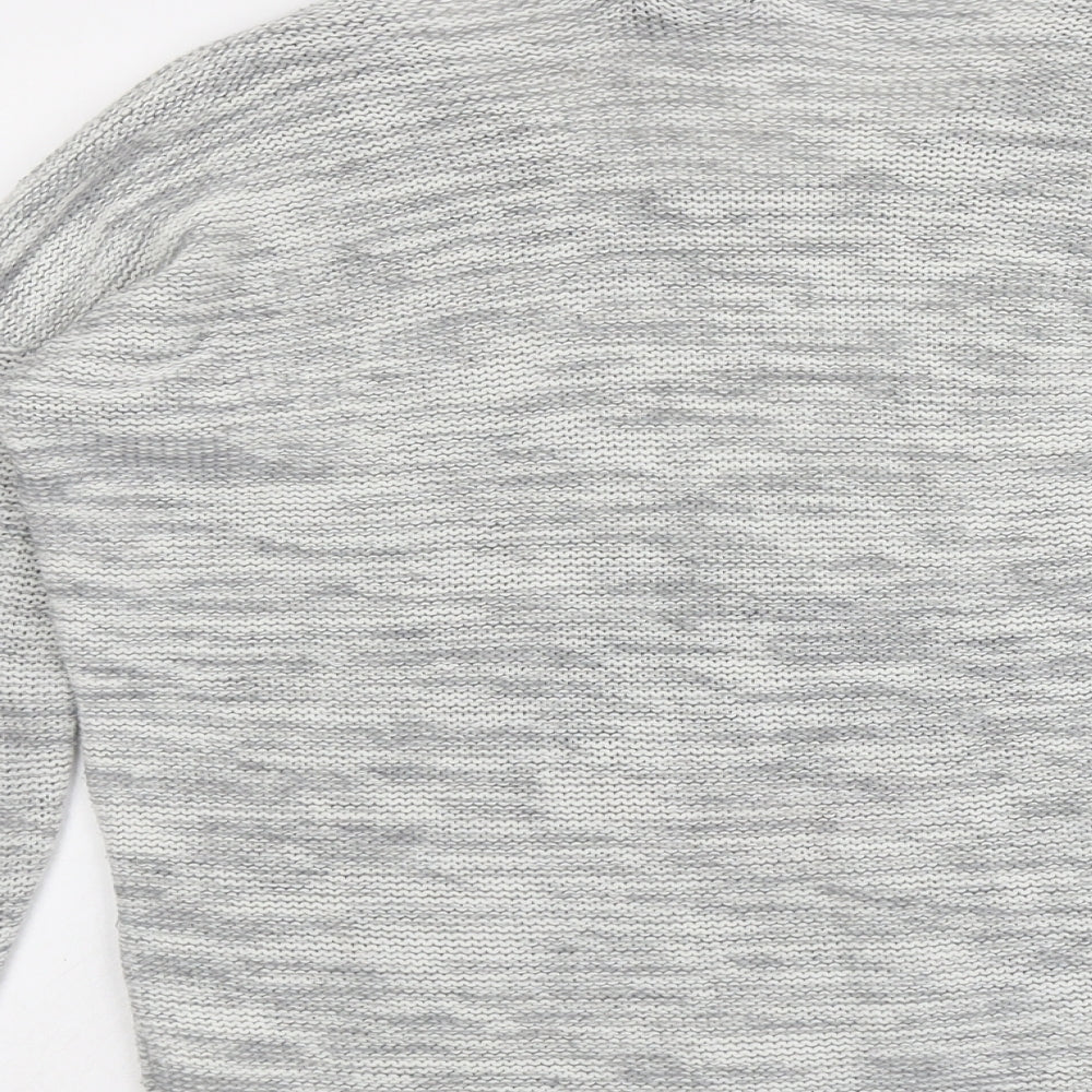 Internacionale Womens Grey Round Neck Acrylic Pullover Jumper Size M - Rabbit