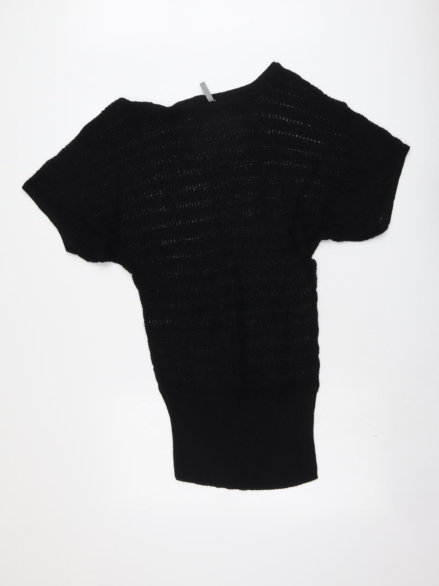 South Womens Black Round Neck Acrylic Pullover Jumper Size 14