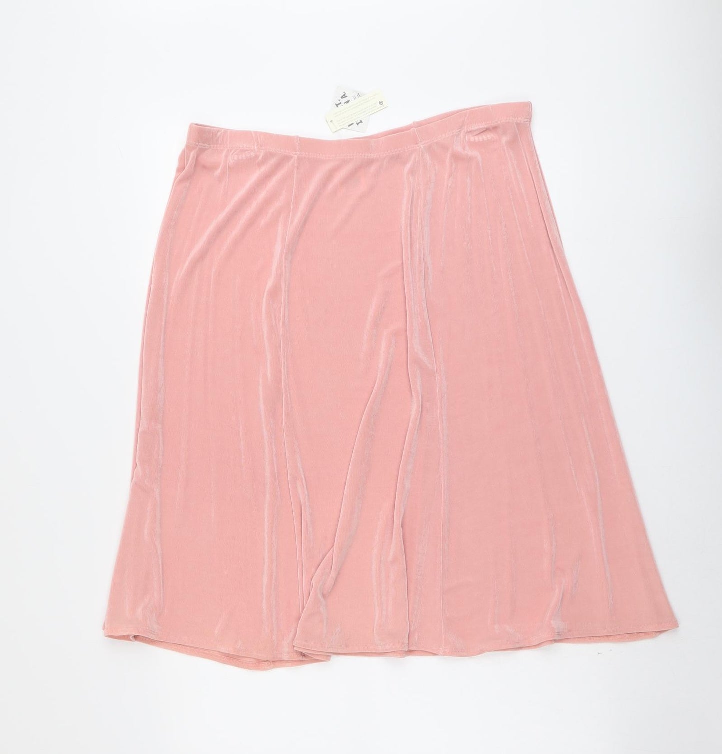 Kim&Co Womens Pink Acetate Swing Skirt Size 2XL