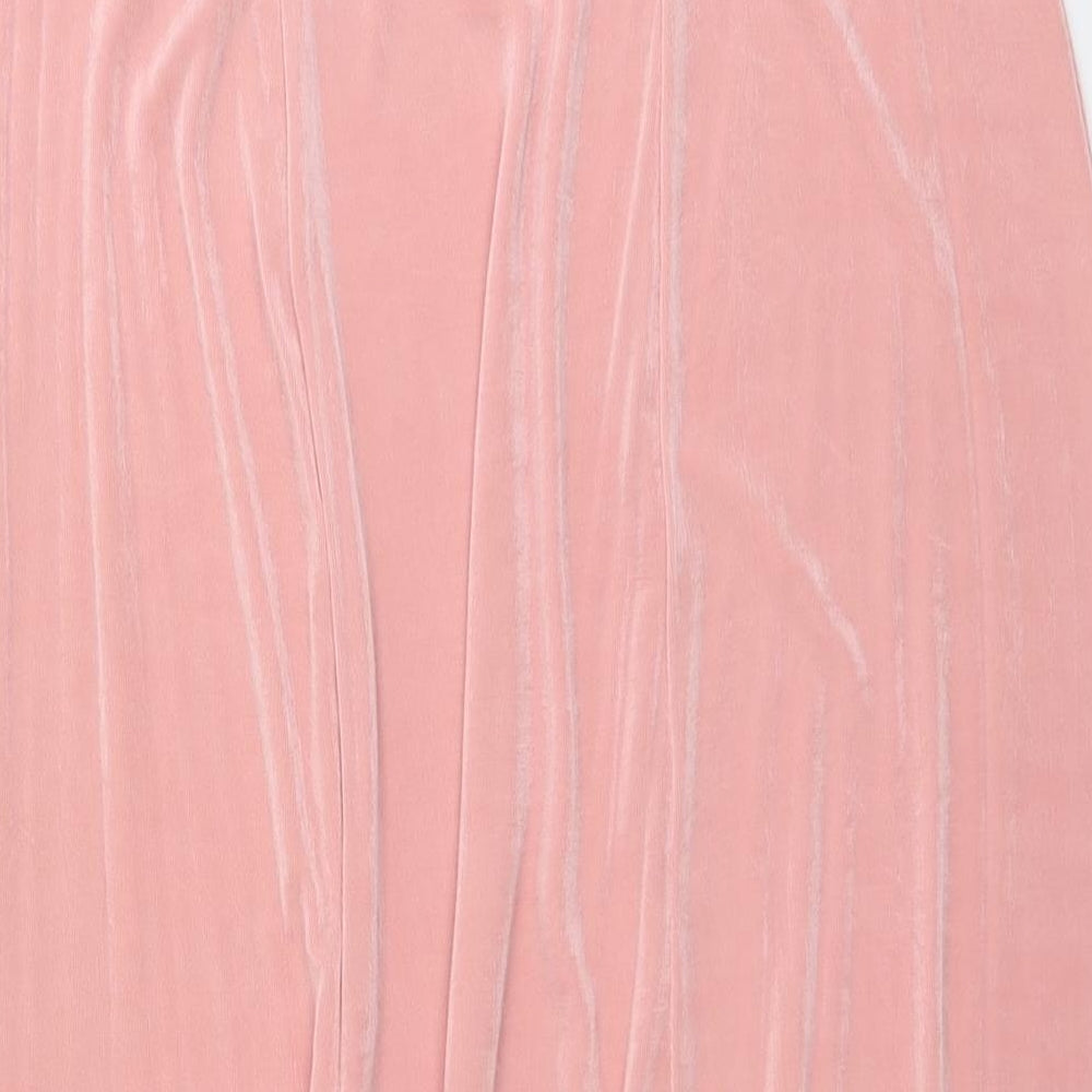 Kim&Co Womens Pink Acetate Swing Skirt Size 2XL