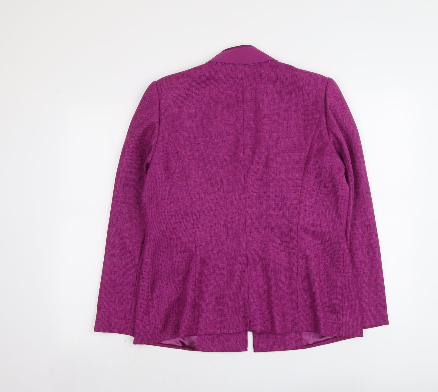 Jacques Vert Womens Purple Polyester Jacket Suit Jacket Size 14