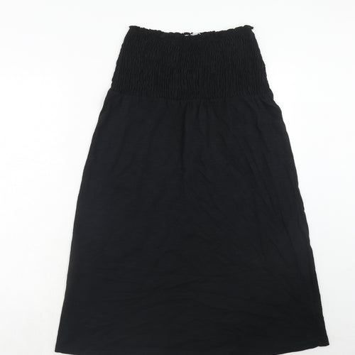Marks and Spencer Womens Black Cotton A-Line Size 8 Off the Shoulder Pullover