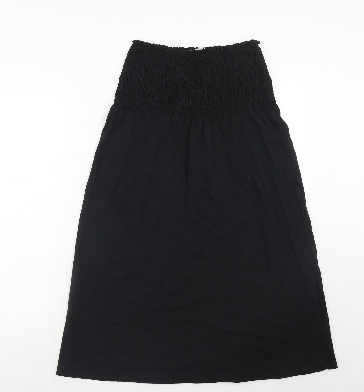 Marks and Spencer Womens Black Cotton A-Line Size 8 Off the Shoulder Pullover